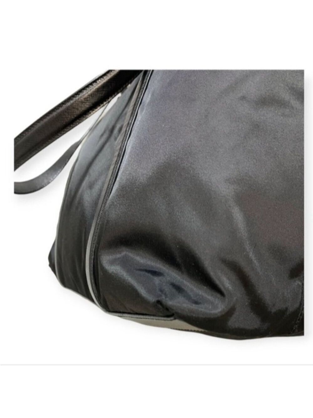 Authentic Prada Tessuto Nylon Tote Bag | Black Triangle Logo | Lampo Zipper - Picture 12 of 15